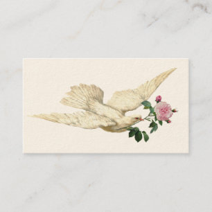 Vintage Dove och Ro elfenben Visitkort
