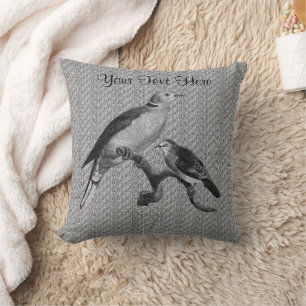 Vintage Doves Bird Art Personlig Kudde