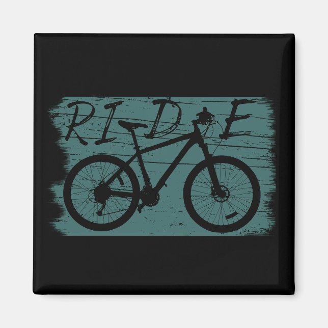 Vintage Downhill MTB - Kör Mountainbike Magnet (Framsidan)
