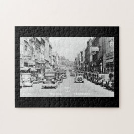 Vintage Downtown Bristol VA TN Postcard Pussel