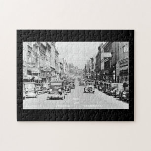 Vintage Downtown Bristol VA TN Postcard Pussel