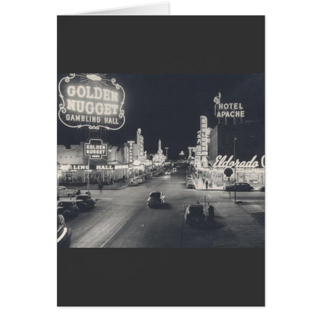 Vintage Downtown Las Vegas Hälsningskort (Framsidan)