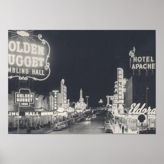 Vintage Downtown Las Vegas Poster (Framsidan)