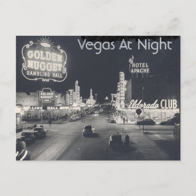Vintage Downtown Las Vegas Vykort (Framsida)