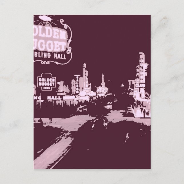 Vintage Downtown Las Vegas Vykort (Framsida)