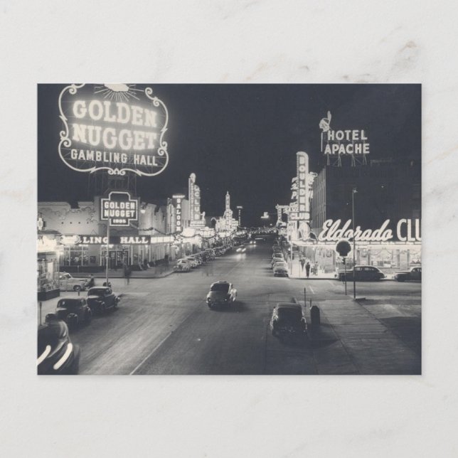 Vintage Downtown Las Vegas Vykort (Framsida)