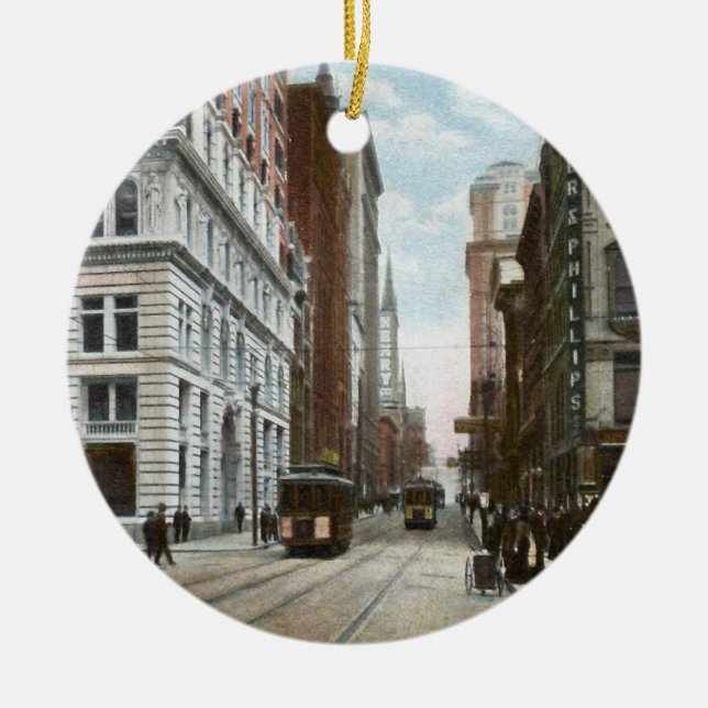 Vintage Downtown Pittsburgh Ornament (Framsidan)