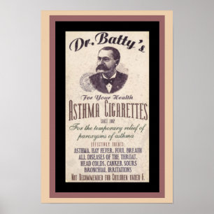 Vintage Dr Battys Cigarette Ad Poster