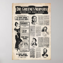 Vintage Dr. Greene Nervura Poster