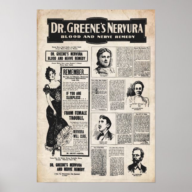 Vintage Dr. Greene Nervura Poster (Framsidan)