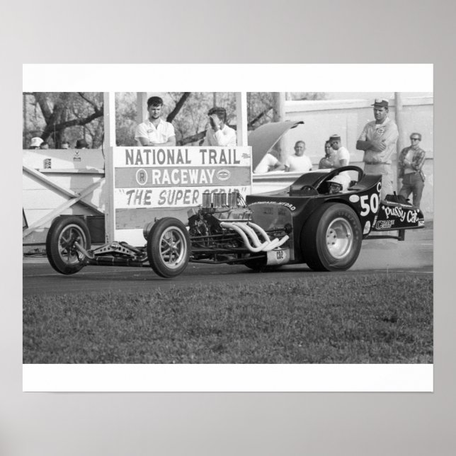 Vintage Drag - Pussy Cat Roadster Poster (Framsidan)