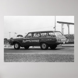 Vintage Drag-Tävla - 1964 Dodge 330 Wagon Poster