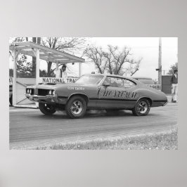 Vintage Drag-Tävla - 1 970 Olds 442 Chesrown Poster