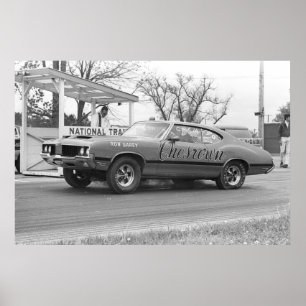 Vintage Drag-Tävla - 1 970 Olds 442 Chesrown Poster