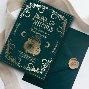 Vintage Drag upp vitsar Halloween fest Inbjudningar