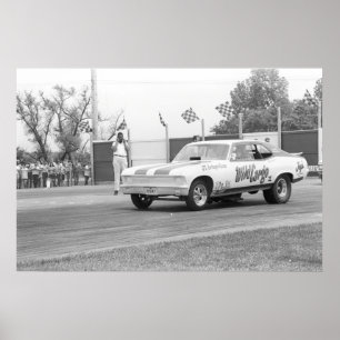 Vintage Drag - "Vild Cargo" Chevy Nova Funny car Poster