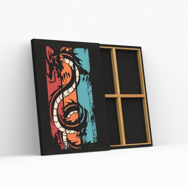 Vintage Dragon Silhouette Poster (Skapare uppladdad)