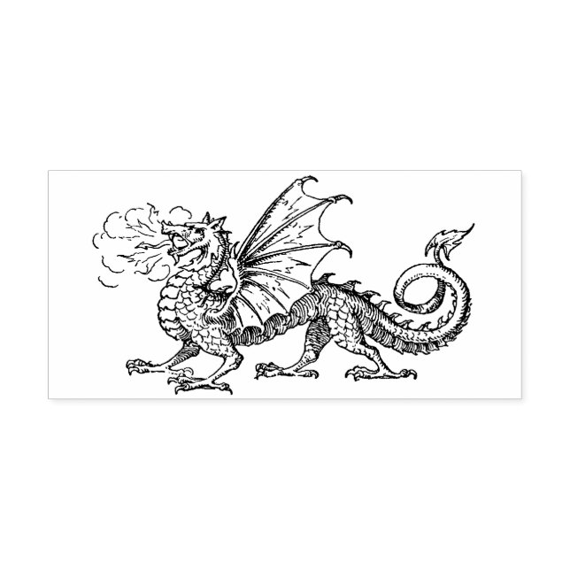 Vintage Dragon Stämpel (Tryck)