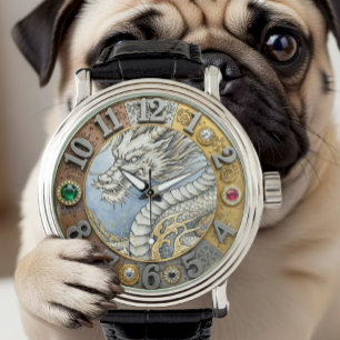 Vintage Dragon watch, Guld, jewels, Art Armbandsur