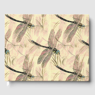 Vintage Dragonfly-utskrift Gästböcker