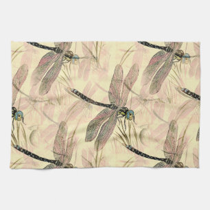 Vintage Dragonfly-utskrift Kökshandduk