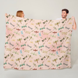 Vintage Dragonlies Series Design 3 Fleecefilt