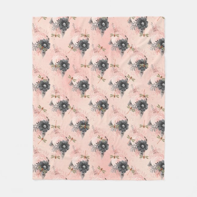 Vintage Dragonlies Series Design 4 Fleecefilt (Framsidan)