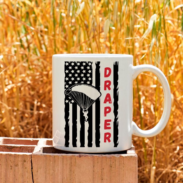 Vintage Draper Paragliding Skydiving Parachuting Kaffemugg (Skapare uppladdad)
