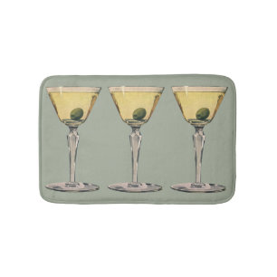 Vintage dricker drycker, Martini olivcoctail Badrumsmatta