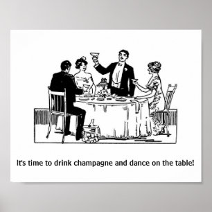 Vintage - Drickschampagne & Dance Poster