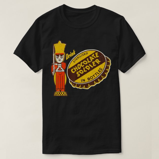 Vintage Drink Chocolate Soldier T Shirt (Design framsida)