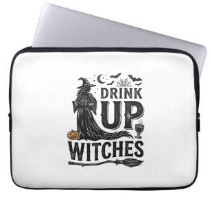 Vintage Drink Up Häxor Halloween Tröja Design_1 Laptop Fodral