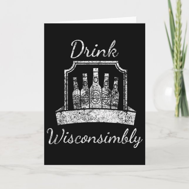 Vintage - Drink Wisconsimbly - St. Patrick's  Kort (Framsida)