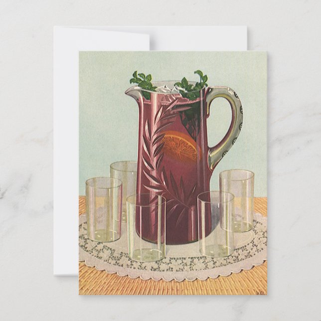 Vintage Drinks and Beverages, Pitcher of Sangria (Framsida)