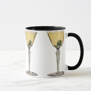 Vintage Drinks Beverages, Martini Olive Cocktail Mugg