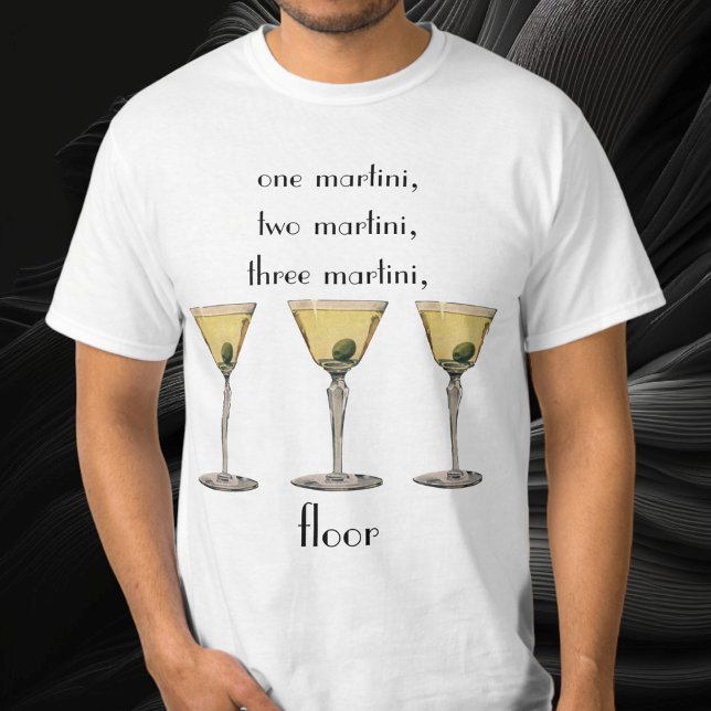 Vintage Drinks Drycker, Martini Olivcocktail Tee (Skapare uppladdad)