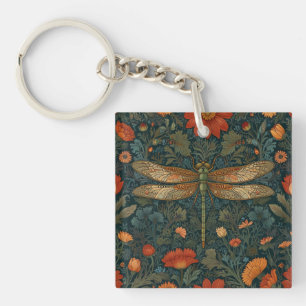 Vintage Dronfly orange blommigt greenery boho chic