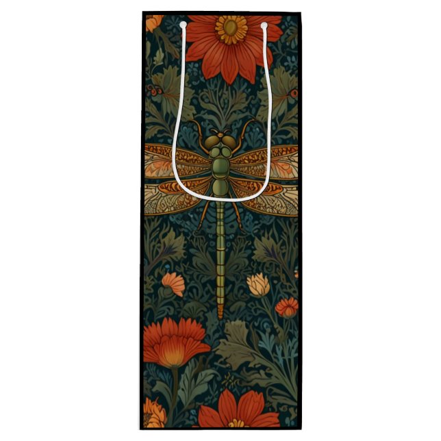 Vintage Dronfly orange blommigt greenery boho chic (Framsidan)