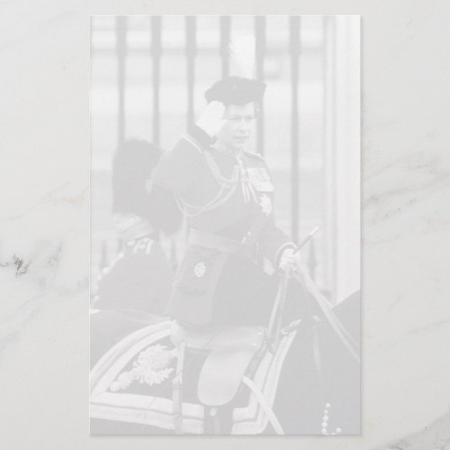 Vintage drottning Elizabeth II Buckingham Palace 1 Brevpapper (Framsida)