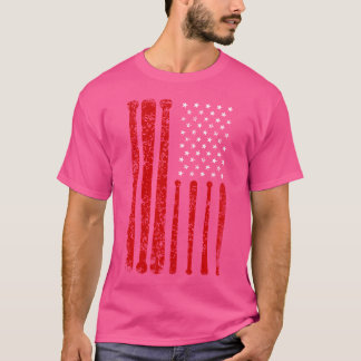 Vintage Drum Sticks Usa American Flagga Drum Drumm T Shirt