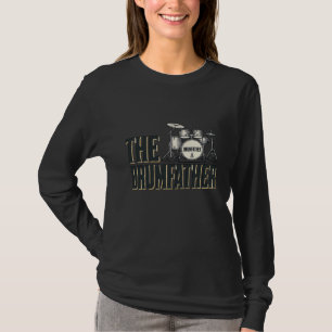Vintage Drumfather Trummis Citat Vektor Design_1 T Shirt