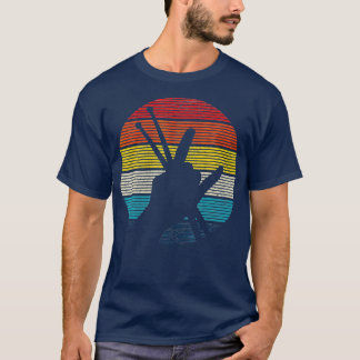 Vintage Drummer Drum Sticks Sten Roll Hand Horns T Shirt