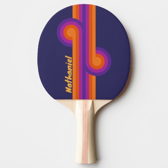 Vintage Druvregnbåge med Namn Pingisracket (Framsidan)