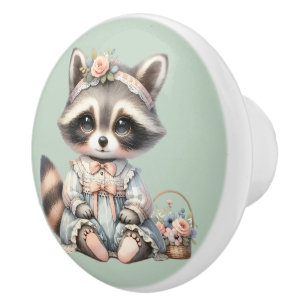 Vintage DTagecore Raccoon Pastel Knopp