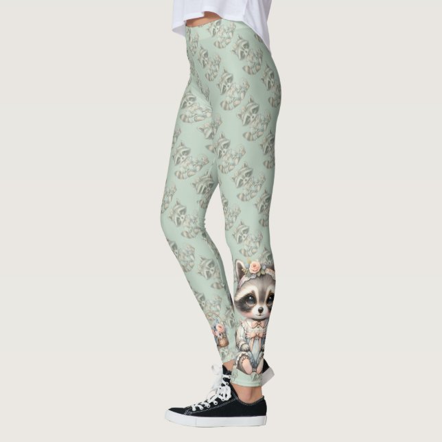 Vintage DTagecore Raccoon Pastel Leggings (Vänster)