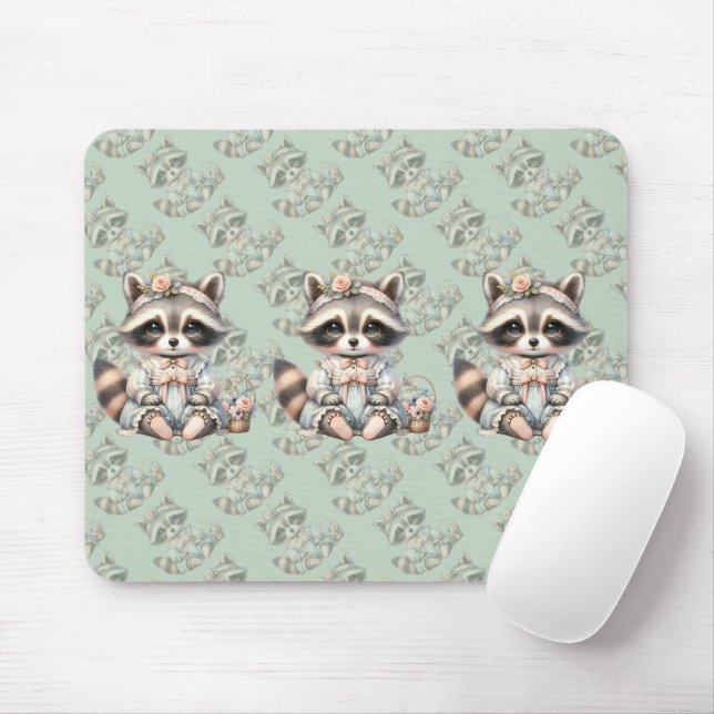 Vintage DTagecore Raccoon Pastel Musmatta (Med mus)