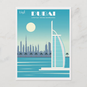Vintage Dubai Förenade Arabemiraten Travel Vykort