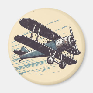 Vintage dubbelplansflygare magnet