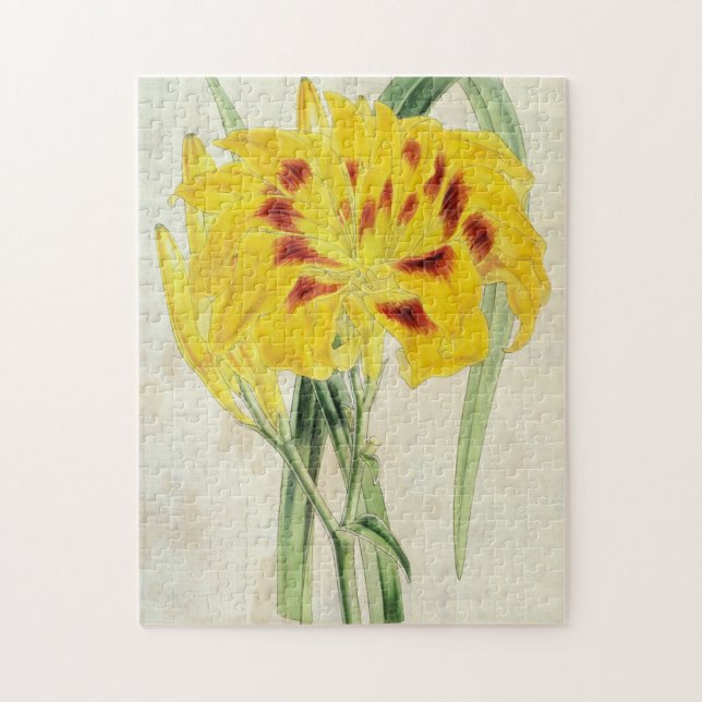 Vintage Dubbla-blommad diskret daglig  Pussel (Vertikal)