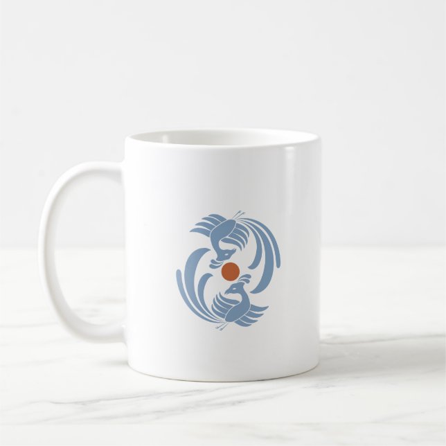 vintage dubbla-foenix kaffemugg (Vänster)